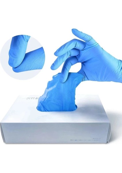 Mavi Stil XL-100 Adet Adet Tek Kullanımlık Nitril Eldivenler Ev Mutfak Tek Kullanımlık Lateks Iş Eldivenleri Bulaşık Su Geçirmez Temizlik Eldivenleri (Yurt Dışından) indirimleri