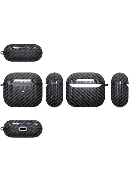 Airpods 4 Kılıf Uyumlu Airbag 05 Silikon-Siyah
