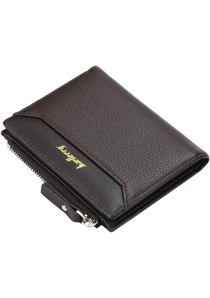 Baellerry Erkekler Için Kısa Cüzdan Çoklu Kart Ince Kesit Kare Fermuar Toka Bozuk Para Cüzdanı Erkek Çanta DR023 Yurt Dışından modelleri