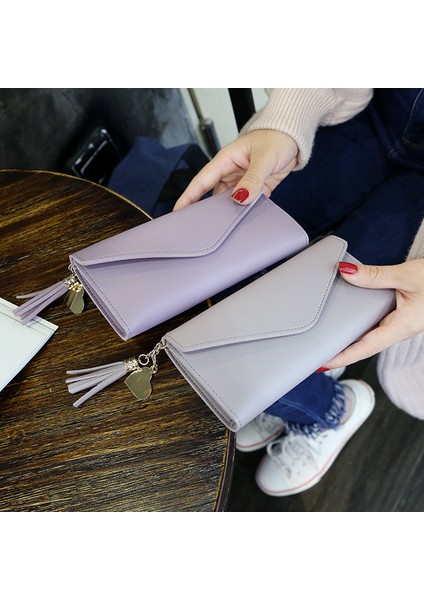 Yeşil Kedi Kadın Moda Basit Cüzdan Kart Sahibinin Püskül Çanta Debriyaj Çanta Yurt Dışından modelleri