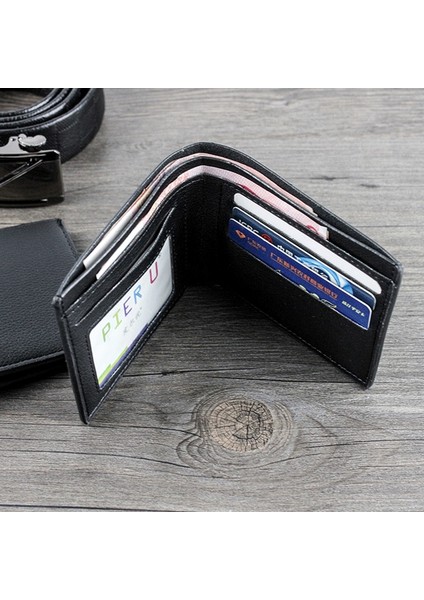 Moda Erkek Bifold Cüzdan Pu Deri Küçük Erkek Para Iş Çantalar Siyah Kahve Kısa Çok Fonksiyonlu Kredi Kartı Sahipleri Yurt Dışından