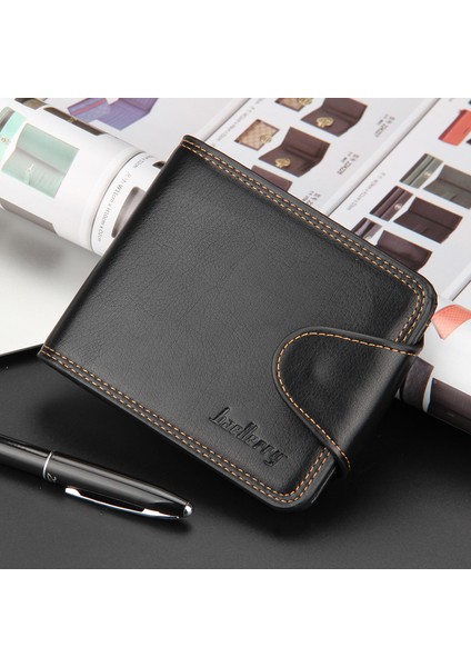 Baellerry Iş Rahat Erkek Cüzdan Yatay Fermuar Tokalı Cüzdan Avrupa ve Amerikan Fan Cüzdan Üreticileri Yurt Dışından indirimleri