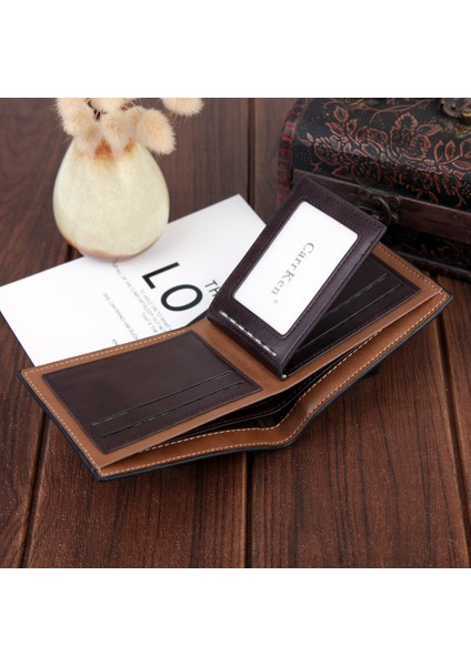 Hengsheng Erkek Cüzdan Kısa Avrupa ve Amerika Çok Fonksiyonlu Yeni Kartlıklı Cüzdan Retro Yatay Kartlıklı Fabrika Doğrudan Tedarik Yurt Dışından modelleri