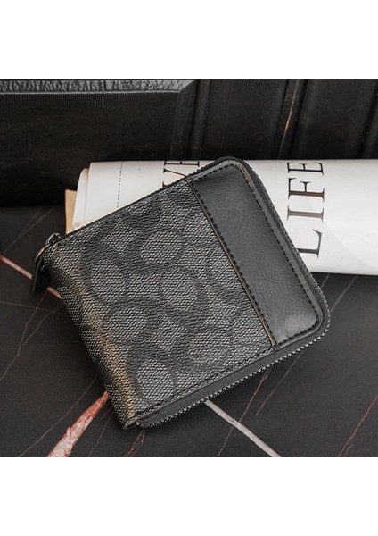 Yeni Moda Gençlik Kısa Cüzdan Gelgit Marka Tüm Maç Klasik Basit Çin Tarzı Erkek Erkek Cüzdan Yurt Dışından