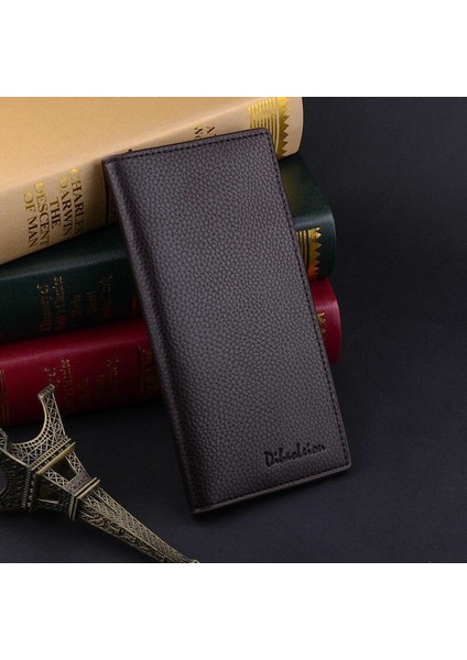 Moda Erkek Bifold Deri Çok Kredi Kartı Tutucu Çek Defteri Çanta Uzun Bozuk Para Cüzdanı Hediye Cüzdan Yurt Dışından modelleri