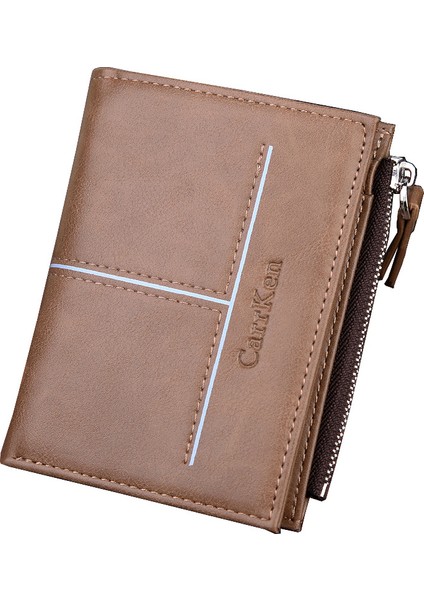 Erkek Cüzdanı Retro Cüzdan Erkek Çanta Cüzdanı Avrupa ve Amerika Birleşik Devletleri Kısa Fermuarlı Çanta Modaya Uygun Dolar Klipsi Üreticileri Fabrika Satışları Yurt Dışından indirimleri