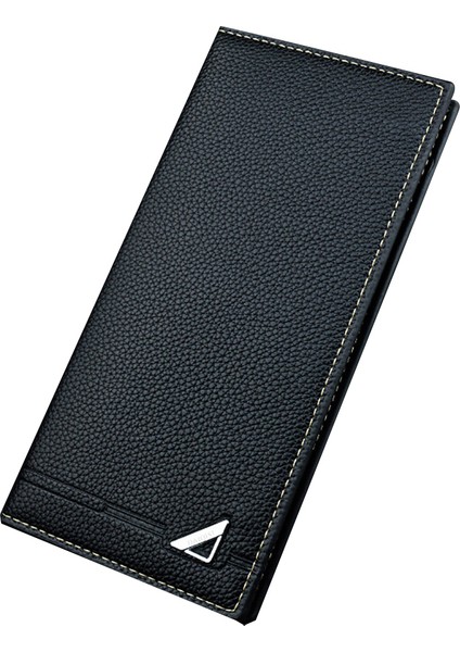 Microgood Retro Erkek Deri Uzun Çanta Çok Yuvalı Kart Nakit Tutucu Debriyaj Cüzdan Yurt Dışından