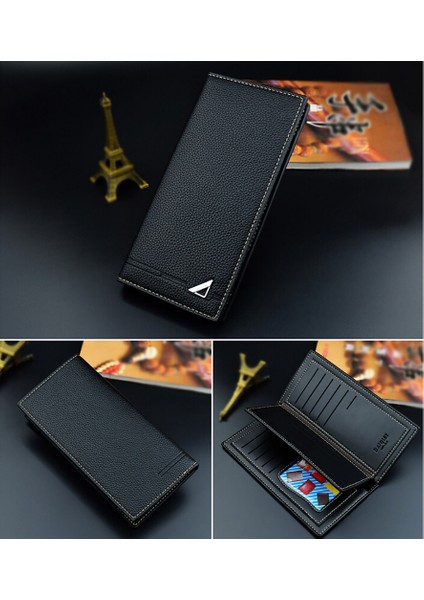 Microgood Retro Erkek Deri Uzun Çanta Çok Yuvalı Kart Nakit Tutucu Debriyaj Cüzdan Yurt Dışından modelleri