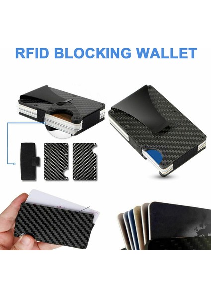 Taşınabilir Rfıd Engelleme Iş Kredi Kartı Kılıfı Ince Cüzdan Koruyucu Tutucu Yurt Dışından fırsatları