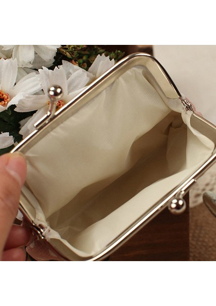 Kadın Mini Puantiyeli Pamuk Bozuk Para Cüzdanı Büküm Klipsli Çerçeveli Değişim Çanta Cüzdan Yurt Dışından modelleri