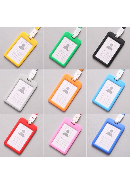 Taşınabilir Renkli Boyun Askısı Asılı Çalışan Kimlik Kartı Tutucu Adı Etiketi Ipi Yurt Dışından indirimleri