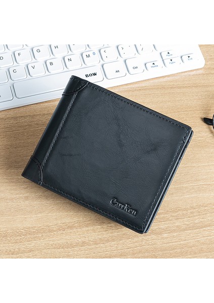 Yeni Cüzdan Erkek Kısa Retro Avrupa ve Amerikan Gençlik Pu Cüzdan Çoklu Kart Bozuk Para Cüzdanı Çok Fonksiyonlu Cüzdan Yurt Dışından fırsatları