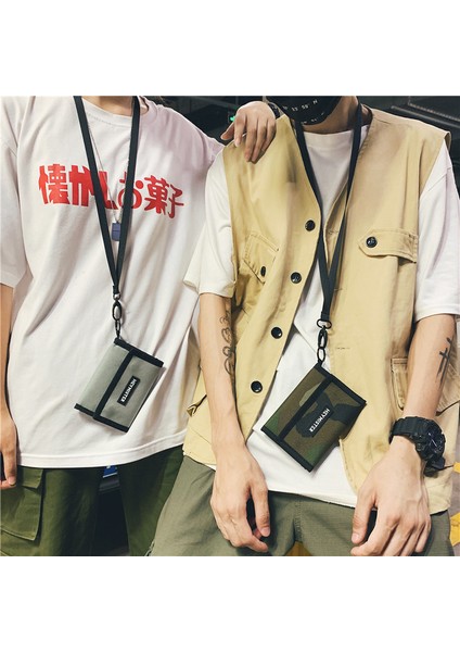 Gelgit Marka Kamuflaj Rahat Kız Öğrenci Küçük Çanta Spor Cüzdan Kadın Kore Versiyonu Erkek Kişilik Kısa Trend Bozuk Para Cüzdanı Cüzdan Yurt Dışından modelleri