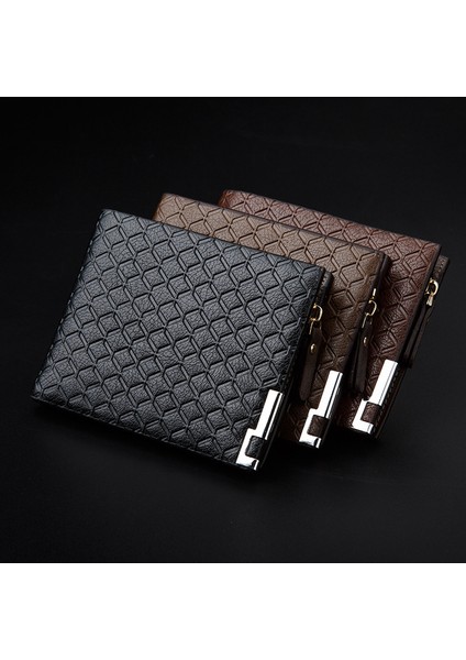 2020 Yeni Erkek Kısa Kabartmalı Cüzdan Fermuarlı Bozuk Para Çantası Moda Öğrenci Çantası Takım Çantası Yurt Dışından