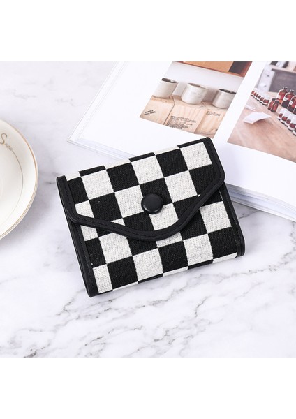 Avrupa ve Amerikan Baskılı Ekose Cüzdan Kadın 2022 Yeni Retro Moda Katlanır Cüzdan Gençlik Kişilik Toka Bozuk Para Cüzdanı Yurt Dışından fiyatları