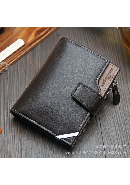 Yeni Erkek Kısa Fermuarlı Cüzdan Çok Fonksiyonlu Iş Cüzdanı Tek Parça Fabrika Doğrudan Satış Yurt Dışından modelleri