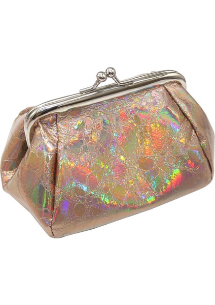 Moda Lazer Holografik Kadın Öpücük Kilit Bozuk Para Cüzdanı Kart Anahtarları Tutucu Cüzdan Yurt Dışından