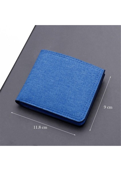 Yeni Moda Erkekler Marka Kısa Cüzdan Para Çantası Erkek Bozuk Para Cüzdanı Kanvas Debriyaj Küçük Kese Kart Sahibinin Kalite Garantisi Yurt Dışından