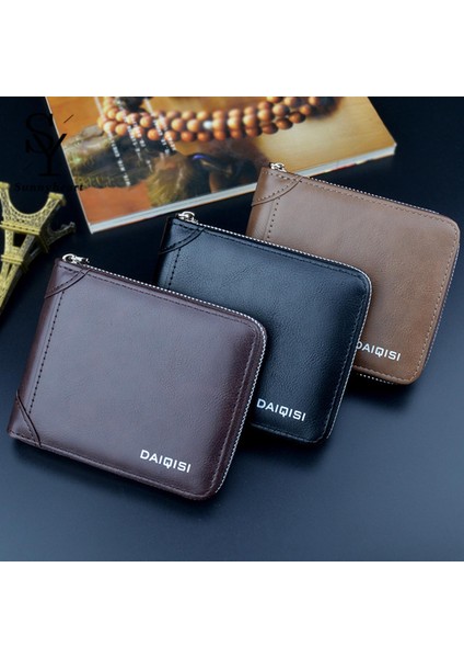 Sunnyheart Erkekler Bozuk Para Cüzdanı Vintage Erkekler Yumuşak Cüzdan Para Çantası Kart Sahibinin Yurt Dışından indirimleri