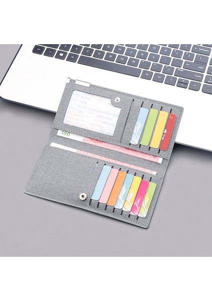 Kanvas Cüzdan Erkek Siyah/mavi/gri Ince Para Çantası Erkek Kartvizitlik Cüzdan Kılıf 12 Bit + 2 Büyük Pozisyon + 1 Fotoğraf Bit Yurt Dışından modelleri