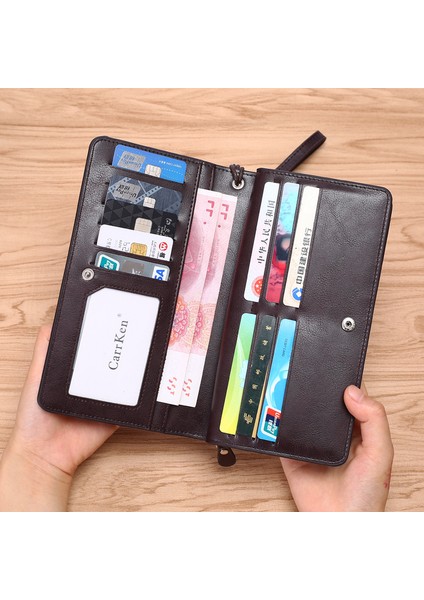 2019 Yeni Erkek Uzun Cüzdan Çok Fonksiyonlu Moda Gençlik Iş Büyük Kapasiteli El Çantası Nokta Yurt Dışından fiyatları