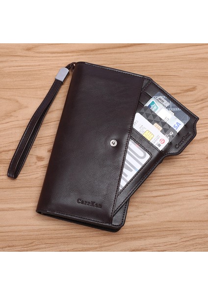 2019 Yeni Erkek Uzun Cüzdan Çok Fonksiyonlu Moda Gençlik Iş Büyük Kapasiteli El Çantası Nokta Yurt Dışından fırsatları