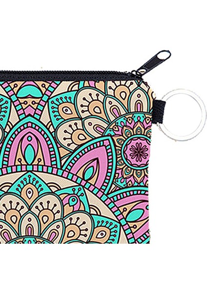 Kadın Su Geçirmez Taşınabilir Çiçek Baskı Fermuar Bozuk Para Cüzdanı Cüzdan Tuşları Kartları Kese Yurt Dışından fiyatları