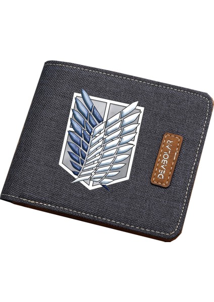 Öğrenci Para Kartı Çanta Anime Titan Cüzdan Erkekler Kadınlar Kısa Baskı Kanvas Cüzdan Gençler Çanta Yurt Dışından