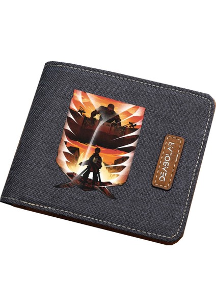 Öğrenci Para Kartı Çanta Anime Titan Cüzdan Erkekler Kadınlar Kısa Baskı Kanvas Cüzdan Gençler Çanta Yurt Dışından modelleri