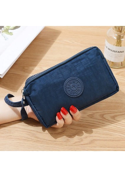 Sıcak Kadın Cüzdan Kanvas Çift Fermuarlı Çanta Büyük Kapasiteli Katı Kadın Debriyaj Telefonu Çanta Taşınabilir Kadın Çantalar Kart Tutucu Yurt Dışından fırsatları