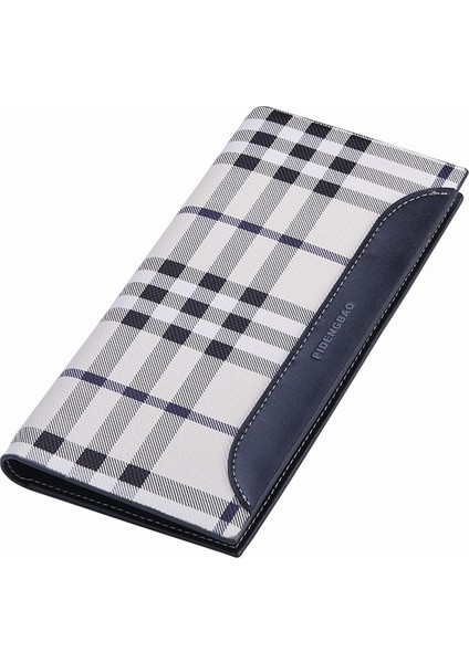 2022 Yeni Erkek Uzun Cüzdan Kore Versiyonu Moda Çoklu Kart Değişimi Fermuarlı Çanta Ekose Öğrenci Cüzdan Gelgit Yurt Dışından indirimleri