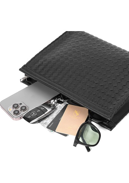 Tidog Yüksek Kaliteli Erkek El Çantasına Sahip Yeni El Dokuması Zarf Çantası Yurt Dışından fırsatları