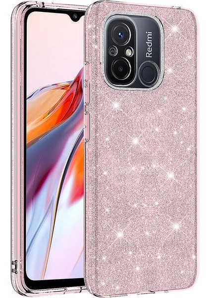Xiaomi Redmi 12C Kılıf Zore Shining Silikon-Pembe