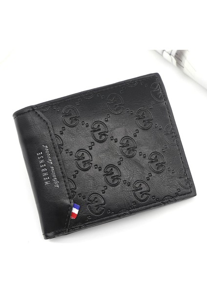 Menbense Yeni Erkek Cüzdan Kısa Kabartmalı Desen Moda Rahat Cüzdan Fabrikası Doğrudan Tedarik Yurt Dışından