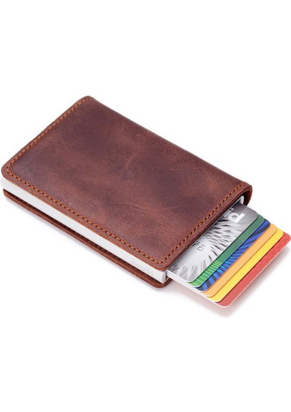 Kart Sahibi / Erkek Kadın Metal Vintage Cüzdan Klipsi / Pu Deri Para Çantası Yurt Dışından fiyatları