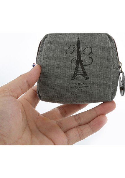 Klasik Retro Lady Kız Tuval Eyfel Kulesi Bozuk Para Cüzdanı Cüzdan Kart Anahtar Kılıfı Çanta Yurt Dışından fırsatları