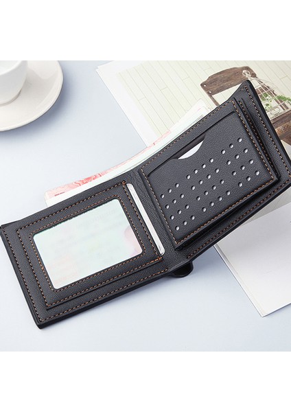Erkekler Rahat Çok Yuvalı Üçe Katlanmış Kısa Cüzdan Kredi Kartı Fermuarlı Çanta Tutucu Yurt Dışından modelleri