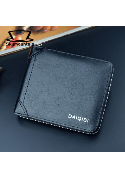 Skymountain Erkek Çanta Pürüzsüz Fermuar Erkek Çanta Para Klipsi Kredi Kartı Tutucu Yurt Dışından fırsatları