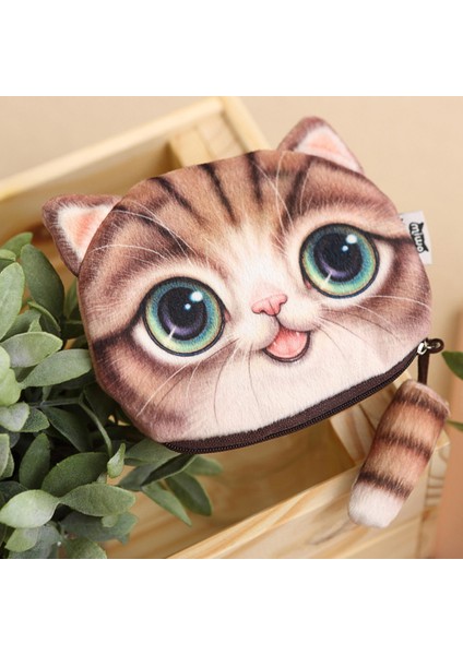 Microgood Moda Kadın Sevimli Yüz Hayvan Para Nakit Çanta Cüzdan Mini Fermuarlı Çanta Yurt Dışından modelleri