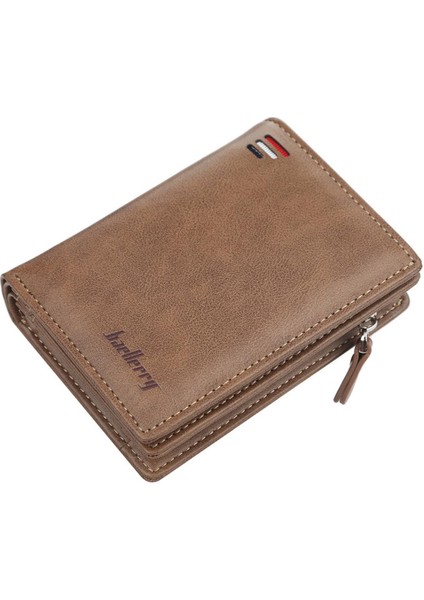 Qiunery Erkekler Fermuar Kısa Stil Cüzdan Kart Yuvaları Moda Mini Snap Düğmesi Çanta Yurt Dışından