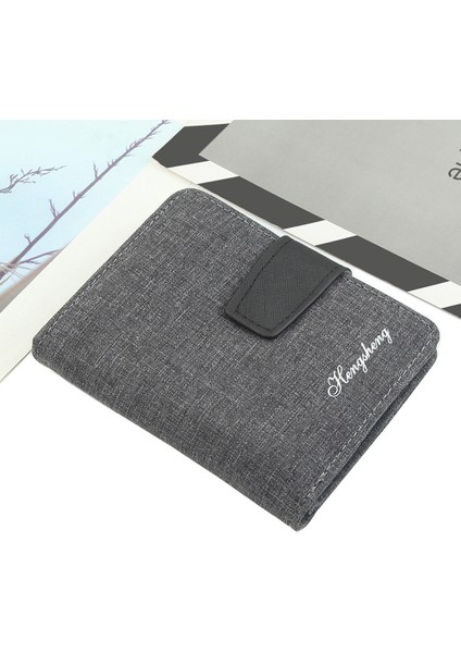 Erkekler Rahat Kanvas Cüzdan Pencereli Ince Kompakt Ekstra Kapasiteli Kısa Iş Cüzdan Seyahat Günlük Kullanım Için Mükemmel Hediye Yurt Dışından fiyatları