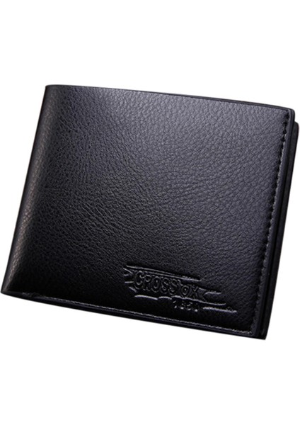 Microgood Erkekler Iş Yumuşak Deri Kısa Cüzdan Çanta Biletleri Kredi Kartı Tutucu Yurt Dışından