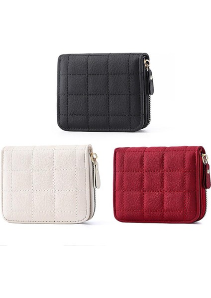 Kadın Moda Cüzdan Yaratıcı Katlanmış Pu Deri Eğlence Kart Tutucu Rahat Erkekler Düz Renk Kare Kese Kiti Yurt Dışından