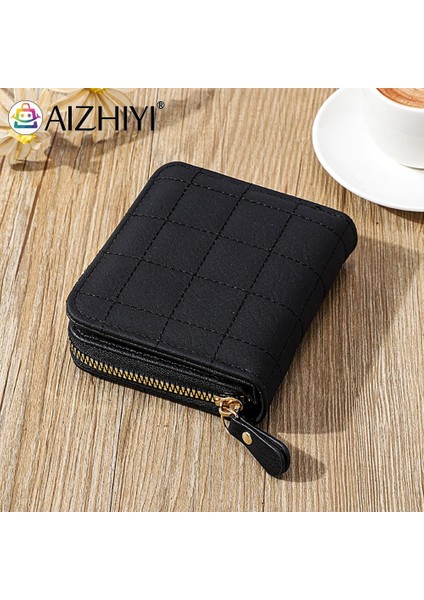 Kadın Moda Cüzdan Yaratıcı Katlanmış Pu Deri Eğlence Kart Tutucu Rahat Erkekler Düz Renk Kare Kese Kiti Yurt Dışından fırsatları