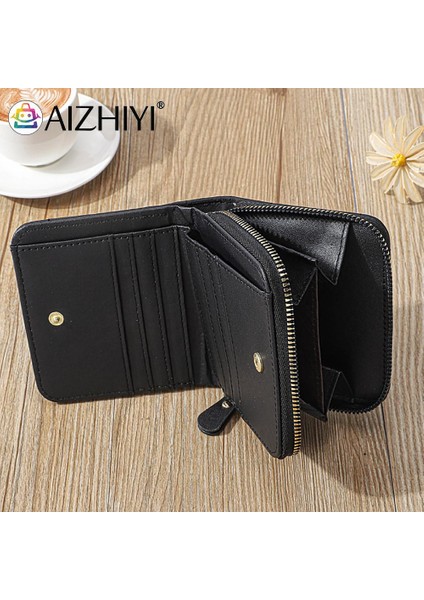 Kadın Moda Cüzdan Yaratıcı Katlanmış Pu Deri Eğlence Kart Tutucu Rahat Erkekler Düz Renk Kare Kese Kiti Yurt Dışından indirimleri