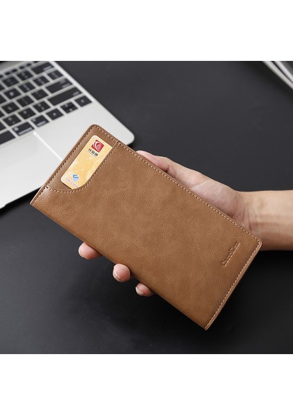 Cüzdan Erkek Uzun Kore Versiyonu 2022 Yeni Rahat Retro Cüzdan Öğrenci Çoklu Kart Cüzdan Adına Tek Parça Yurt Dışından fırsatları