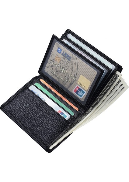 Purdored 1 Adet Ince Erkek Cüzdan Vintage Kartvizitlik Cüzdan Ince Ehliyet Çantası Dolar Para Çantası Portomonee Carteria Yurt Dışından