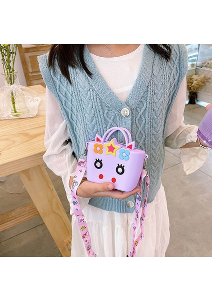 Kawaii Silikon Unicorn Crossbody Para Çantası Çocuk Yürümeye Başlayan Çocuk Omuz Çanta Ayarlanabilir Askı Tatil Seyahat Cep Paketi Yurt Dışından fiyatları