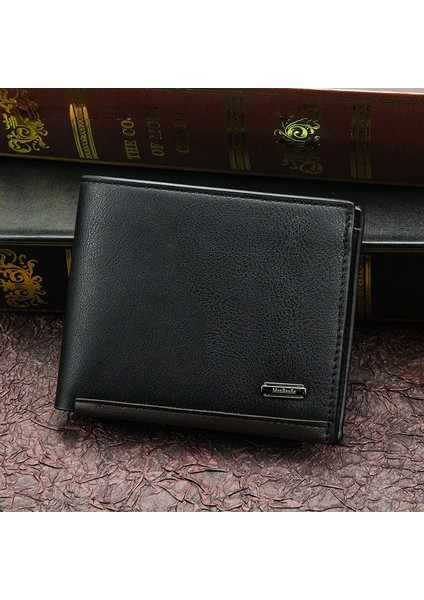 Erkek Cüzdan Kısa Iş Rahat Yatay Bozuk Para Cüzdanı Çok Fonksiyonlu Üç Katlı Para Çantası Tasarımcı Cüzdan Kart Kılıfı Yurt Dışından modelleri