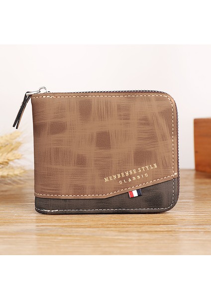 Qimanshi Dikiş Buzlu Çoklu Kart Yuvası Rahat Retro Tarzı Cüzdan Pu Cüzdan Cüzdan Erkek Kısa Cüzdan Yurt Dışından fiyatları